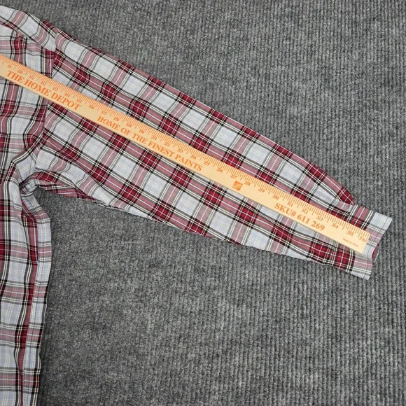 Eddie Bauer Mens Tall Large Plaid Button Down Shirt Long Sleeve Cotton Casual - Picture 6 of 7